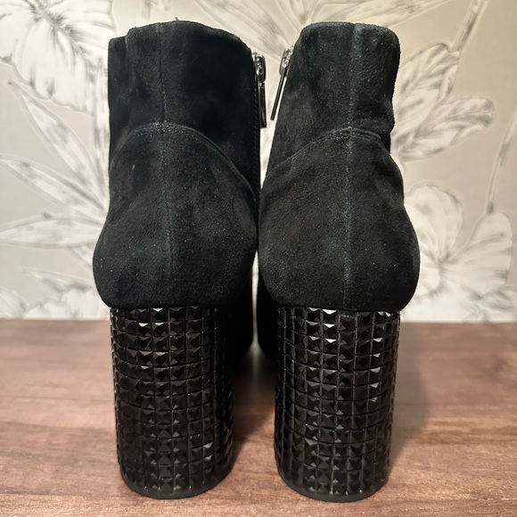 Black Suede Studded Heel Ankle Boots by MICHEAL Michael Kors - Picture 10 of 10